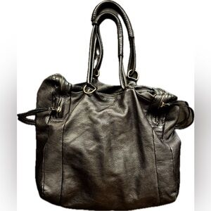 Maison Martin Margiela Large Leather Bag. Vintage Rare Black Leather Bag